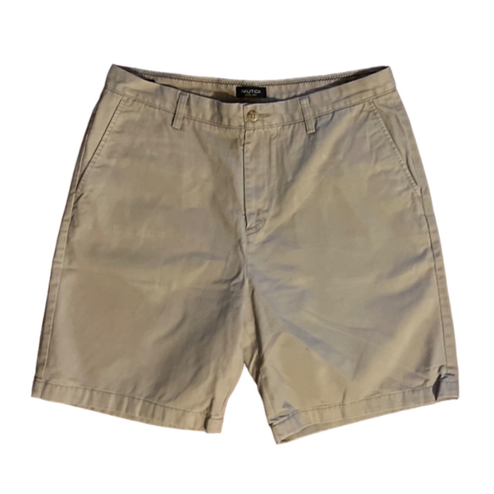 Single Pair Nautica The Deck Short Pale Khaki Flat Front Shorts Size 36W